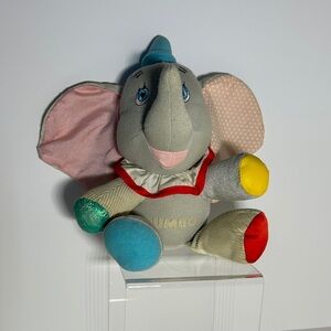 Vintage Mattel Dumbo Rattle Stuffed Animal Plush